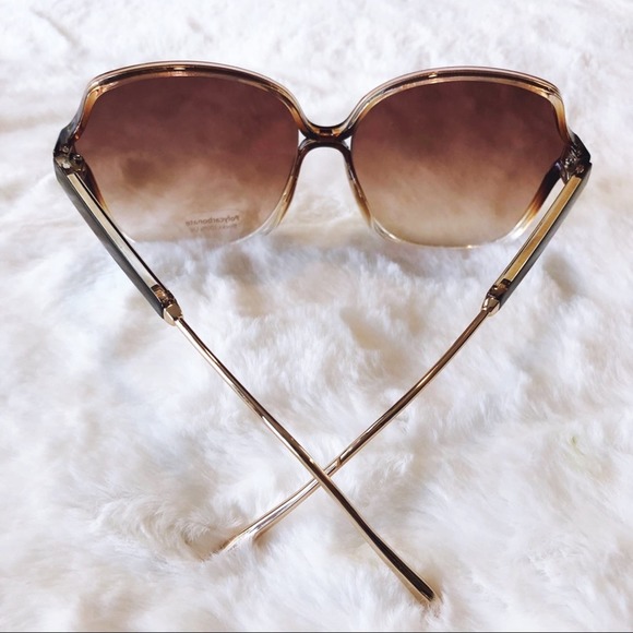 Charlotte Brown Oversized Metal Round Sunglasses - Picture 8 of 8